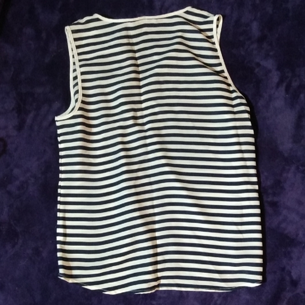 Nautica Striped Sleeveless Top in Navy and White - Picture 6 of 6